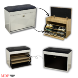 Meuble à Chaussures avec Banc - 03 étagères, 09 paires