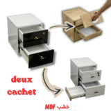 Table de Nuit avec deux tiroir caché secret