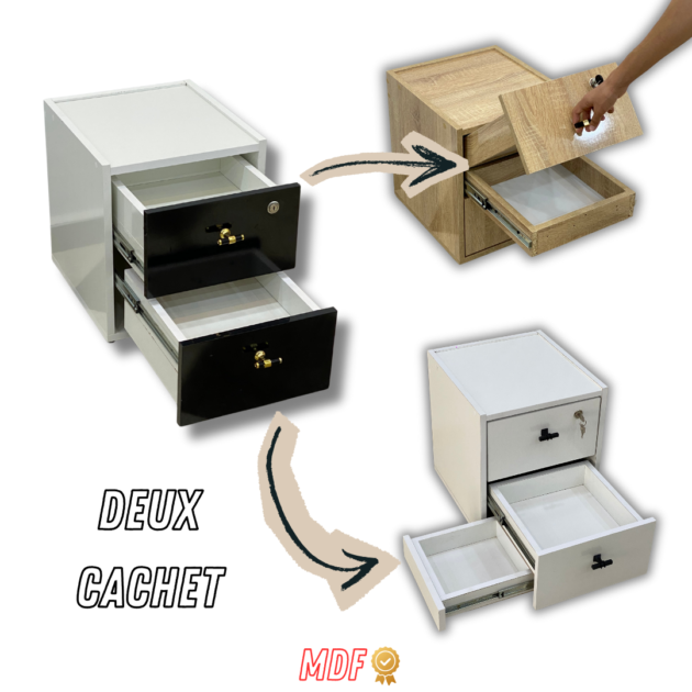 Table de Chevet avec deux tiroir caché